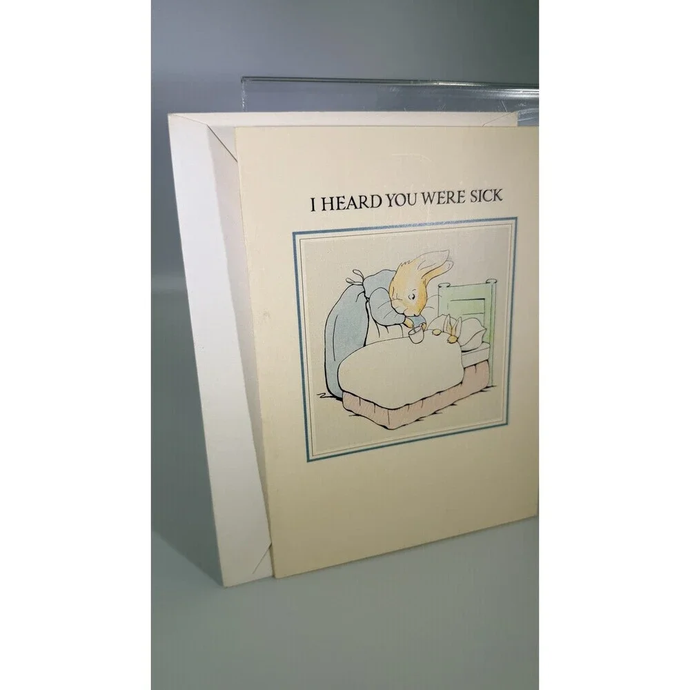 Vintage Peter Rabbit Get Well Card Unused 1985 Beatrix Potter Collection C.R